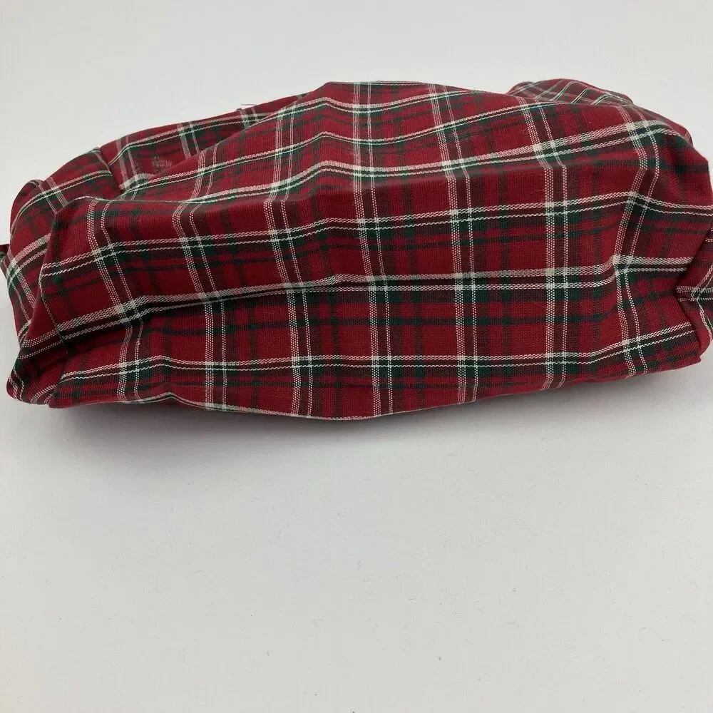 Longaberger Plaid Tidings Medium Key Basket Liner | 8x2.5x6